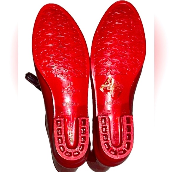Vivienne Westwood x Melissa Rain Boots Women’s Size 8, Red, Made in Brazil, NWOT - Picture 11 of 13